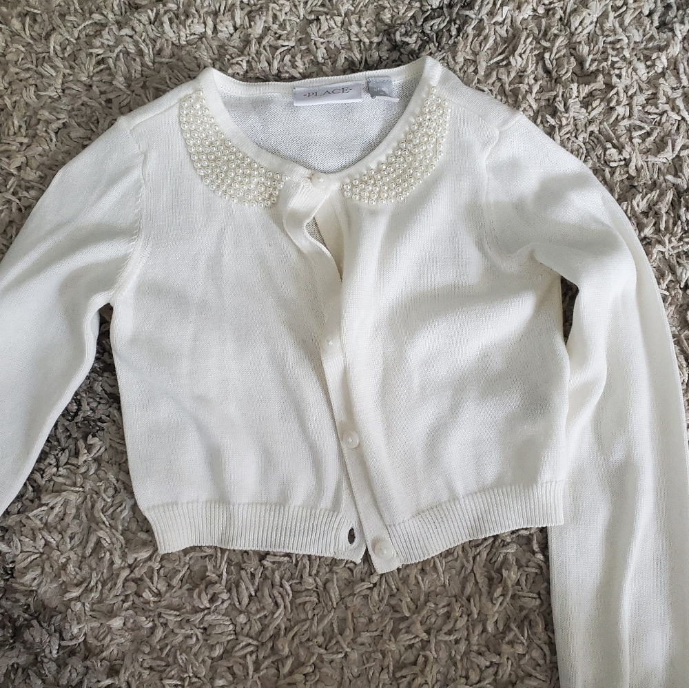 White cardigan